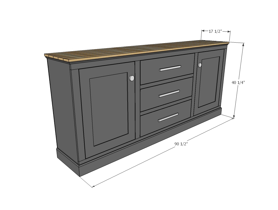dining room buffet dimensions